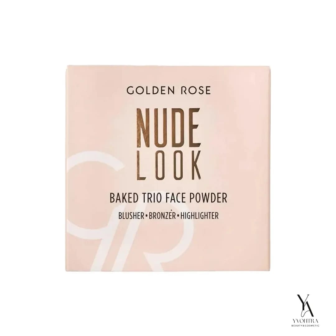 پالت صورت سه رنگ نود لوک گلدن رز GOLDEN ROSE مدل Baked Trio Face — تصویر ۷