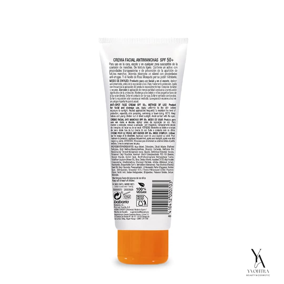 ضد آفتاب بدون رنگ ضد چروک و ضد لک Spf50 باباریا BABARIA حجم 75 میل — تصویر ۱۱