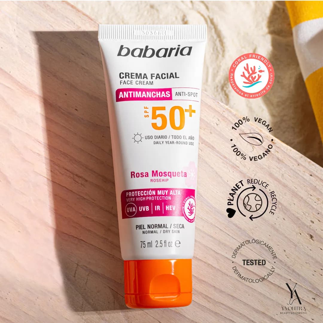 ضد آفتاب بدون رنگ ضد چروک و ضد لک Spf50 باباریا BABARIA حجم 75 میل — تصویر ۵
