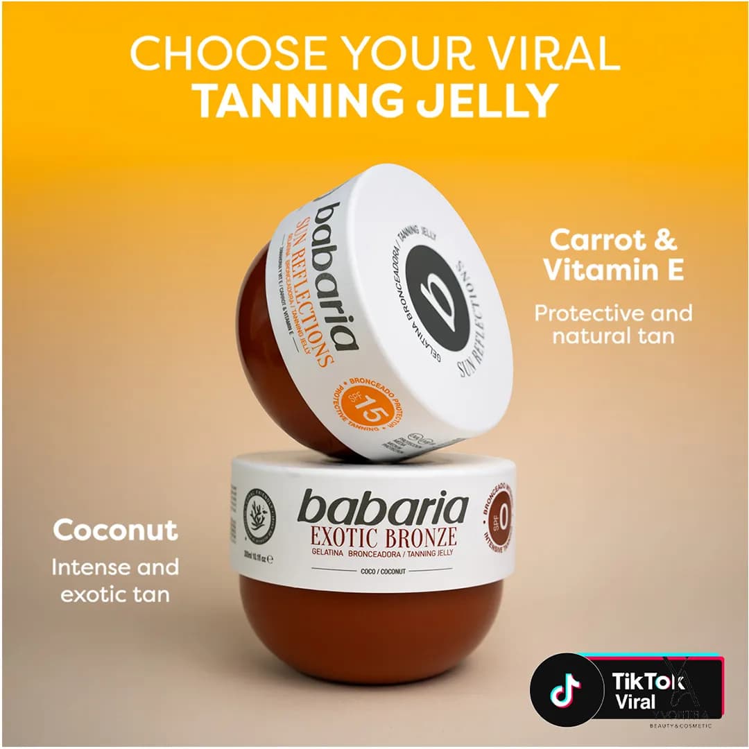 ژل برنزه کننده نارگیل spf0 باباریا BABARIA حجم 300 میل: برنزه شدن طبیعی و سریع — تصویر ۴