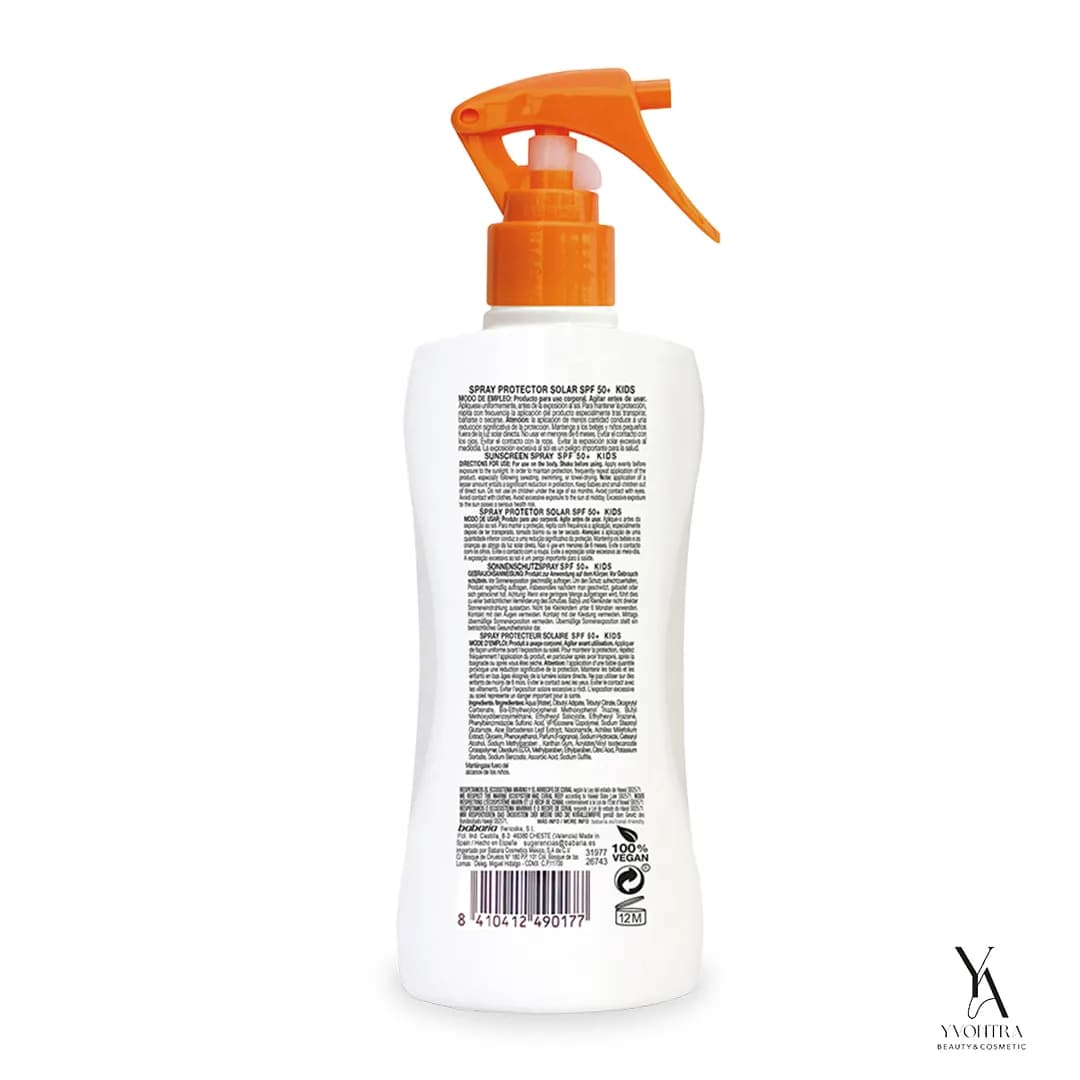 اسپری ضد آفتاب کودک باباریا BABARIA حاوی SPF50 مناسب انواع پوست حجم 200 میل — تصویر ۷