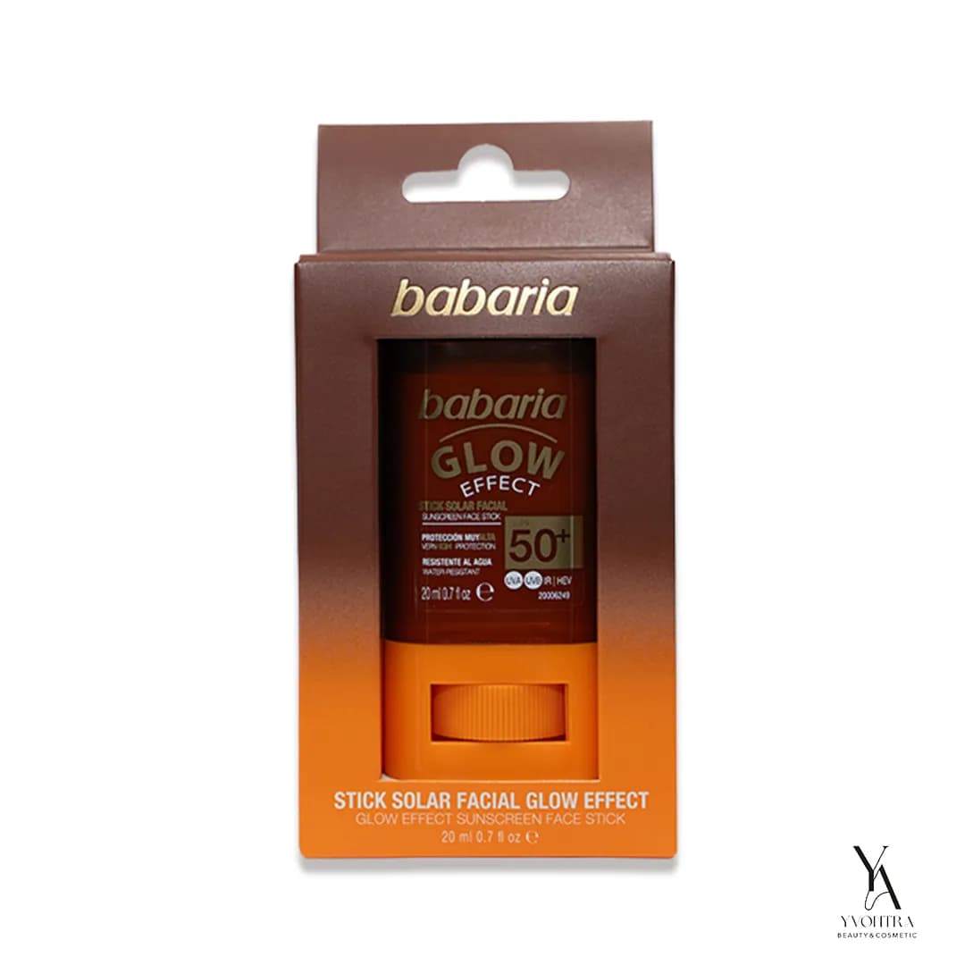 ضدآفتاب استیکی درخشان کننده صورت باباریا BABARIA مدل Glow Effect با SPF50 حجم 20 میل