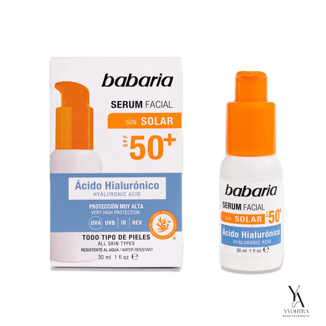 سرم ضد آفتاب هیالورونیک اسید باباریا BABARIA با SPF50 مناسب انواع پوست حجم 30 میل — تصویر ۶