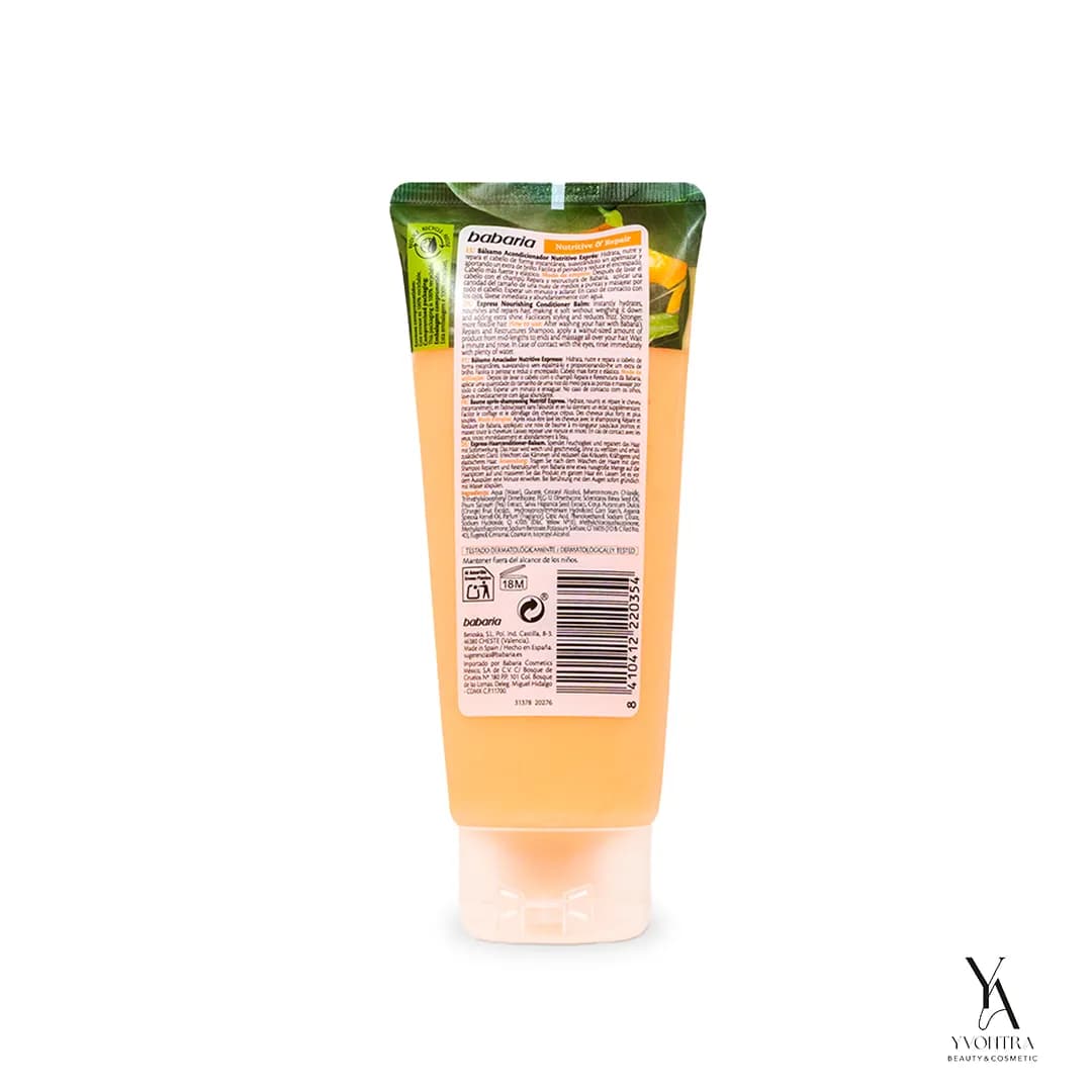 نرم کننده مو ترميم کننده باباریا BABARIA مدل Nutritive & Repair مخصوص موهای خشک و آسيب ديده حجم 200 ميل — تصویر ۳