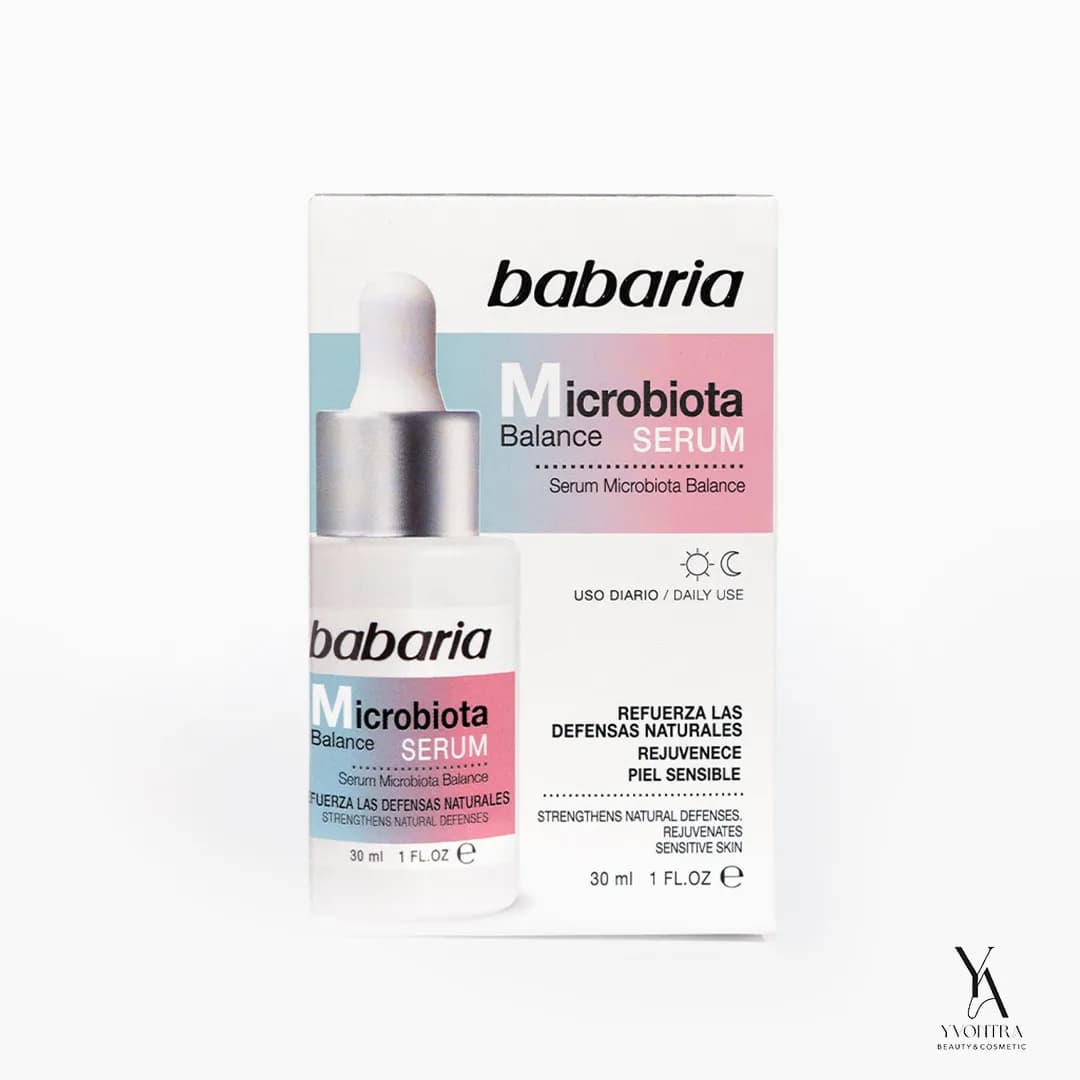 سرم احیا کننده پوست حساس باباریا BABARIA مدل میکروبیوتا Microbiota حجم 30 میل