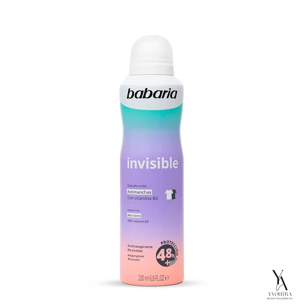 اسپری ضدتعریق اینویزیبل باباریا BABARIA مدل Invisible حجم 200 میل
