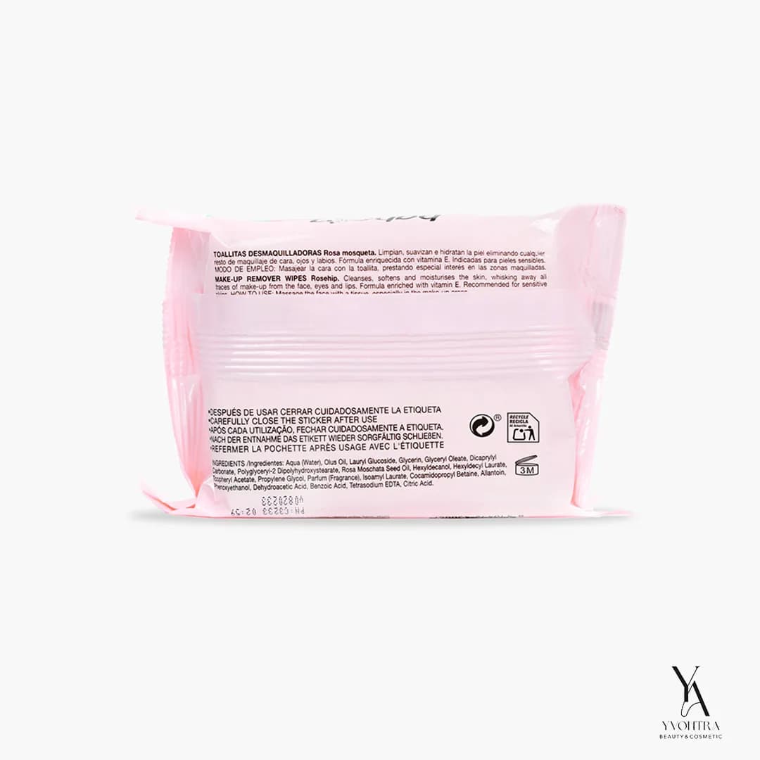 دستمال مرطوب آرایش پاک کن رز باباریا BABARIA تعداد 25 عددی — تصویر ۴