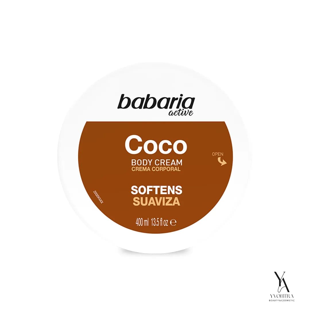 کرم بدن نرم کننده و آبرسان نارگیل باباریا BABARIA حجم 400 میل
