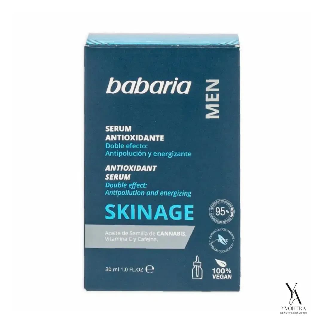سرم صورت روشن کننده و ضدچروک مردانه باباریا BABARIA مدل Skinage حجم 30 میل