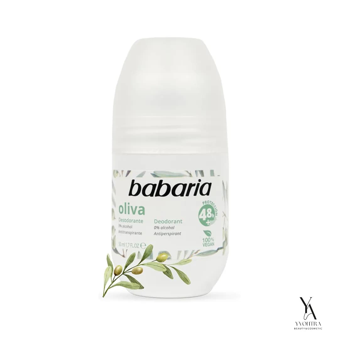 مام رول ضدتعریق زیتون باباریا BABARIA مناسب پوست حساس حجم 50 میل