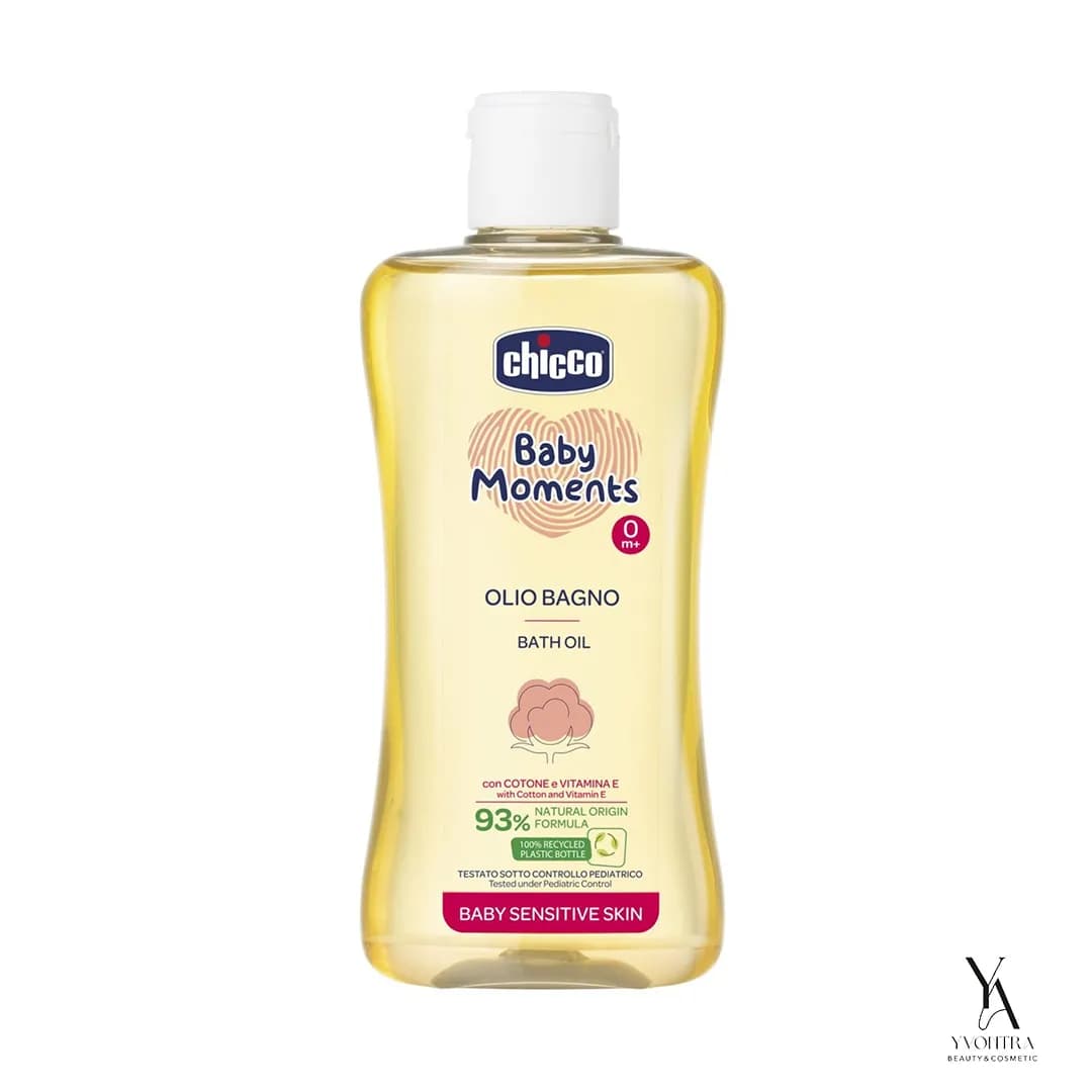روغن حمام كودک چیکو CHICCO حاوی روغن پنبه دانه و ويتامين E مناسب پوست حساس حجم 200 ميل — تصویر ۲