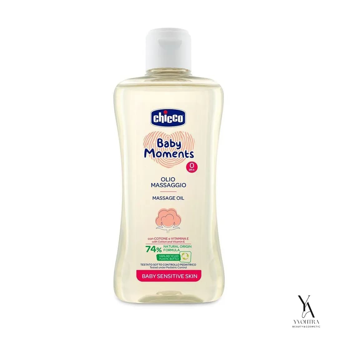 روغن ماساژ کودک چیکو CHICCO مدل Sensitive Skin 74 حجم 200 میل