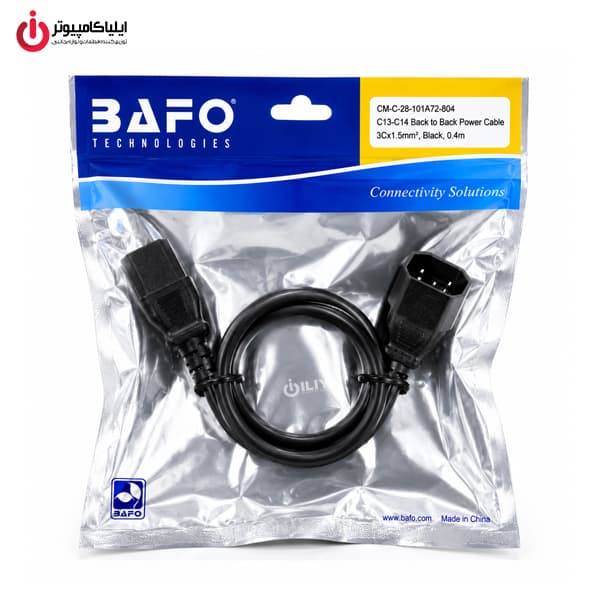 کابل برق بک تو بک بافو BAFO C13-C14 0.4m — تصویر ۴