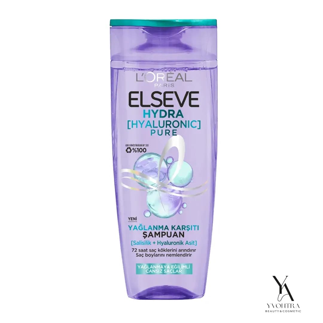 شامپو لورال LOREAL موهای چرب مدل Hydra Hyaluronic حجم 300 میل — تصویر ۲