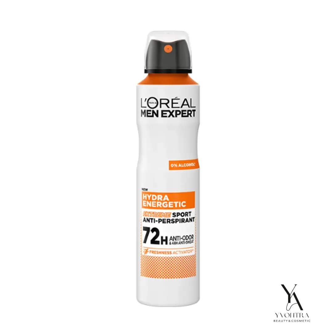 اسپری ضد تعریق 72 ساعته مردانه لورال LOreal مدل Hydra Energetic حجم 250 میل — تصویر ۲
