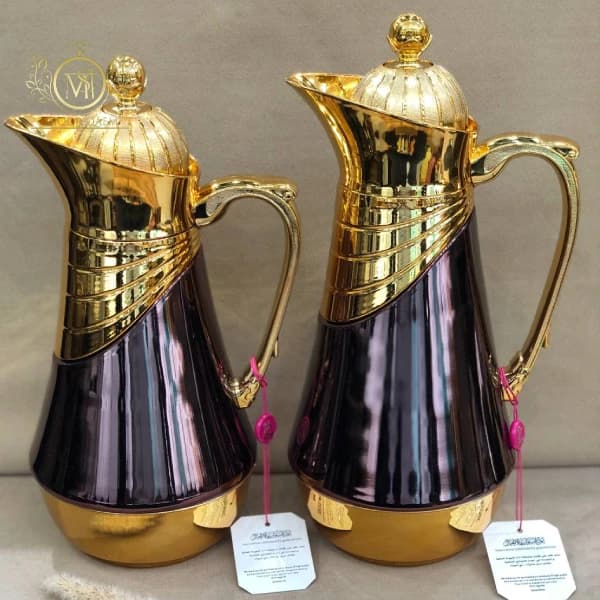 فلاسک دو قلو مصری اکلیلی نقره ای — تصویر ۳