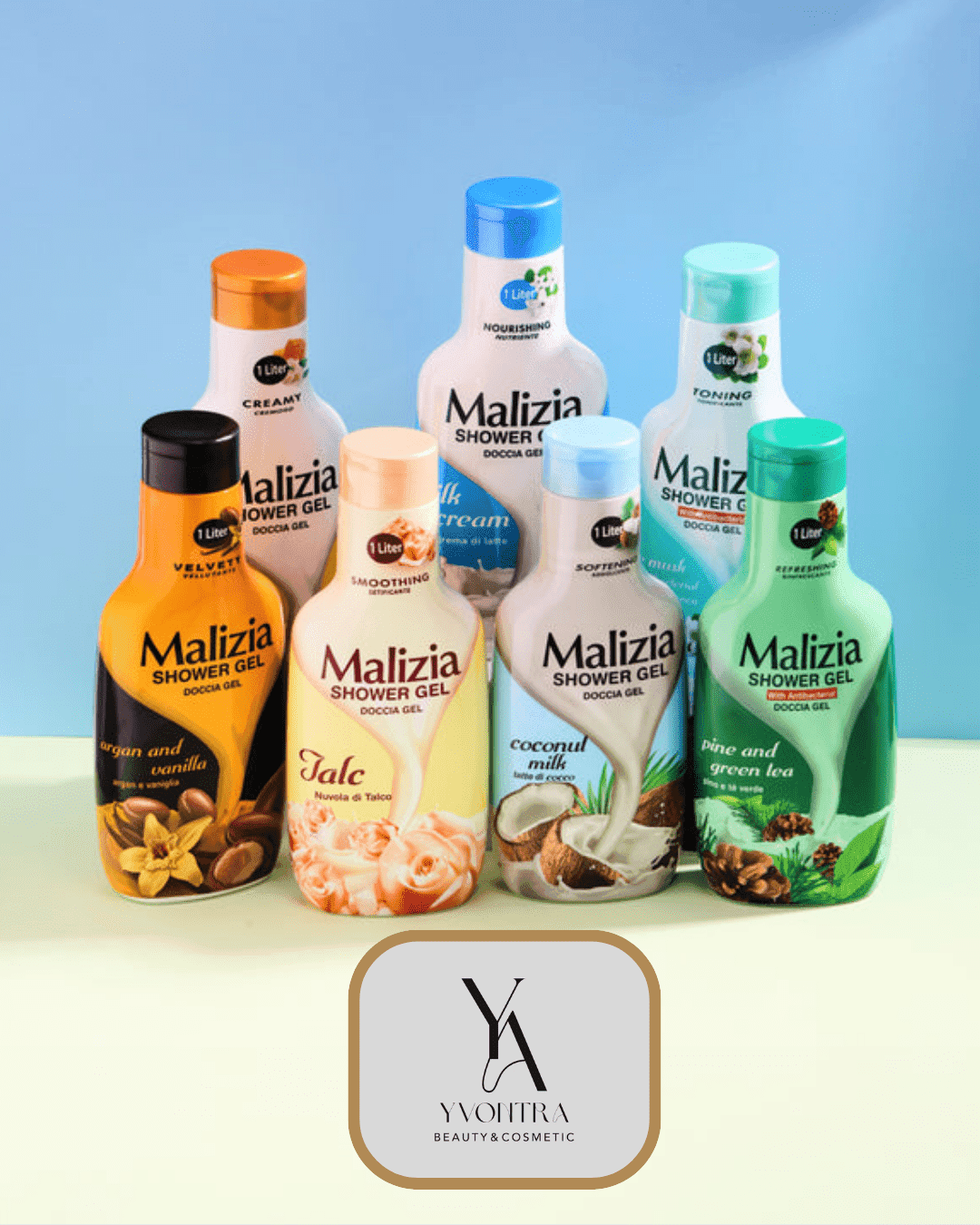 شامپو بدن موشیو مالزیا یک لیتری MALIZIA SHOWER GEL WHITE MUSK — تصویر ۳