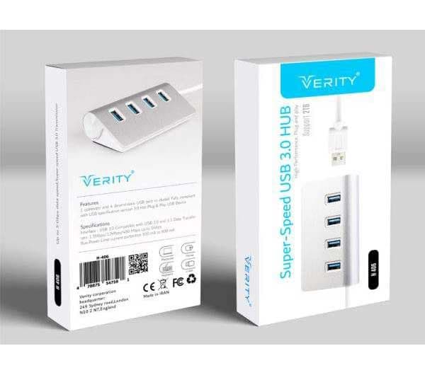 هاب چهار پورت USB 3.0 وریتی مدل H406 — تصویر ۱۱
