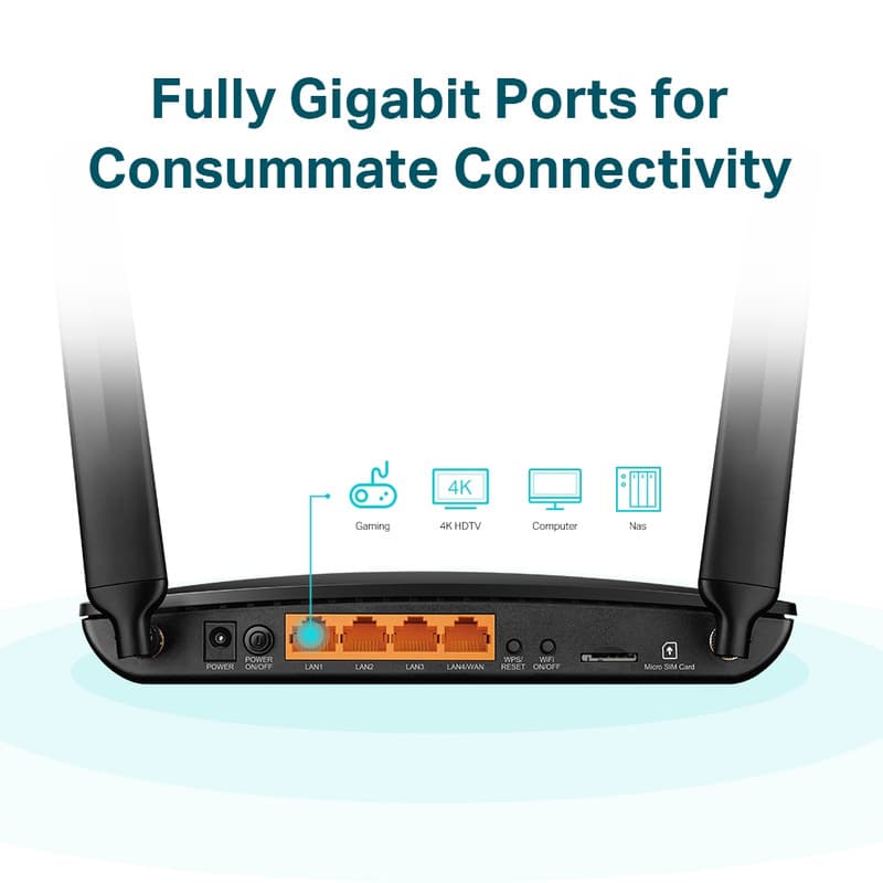 مودم روتر 4G LTE بيسيم و دوباند AC1200 تي پي لينک مدل TPLink Archer MR600 گارانتی اصلی دست دوم پشت ویترینی — تصویر ۷