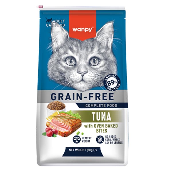 غذای خشک گربه بالغ ونپی با طعم تن(بدون غلات) 8 کیلوگرم | Wanpy Grain Free Tuna 8 kg