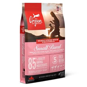 غذا خشک سگ نژاد کوچک اوریجن طعم مرغ، بوقلمون، بلدرچین و ماهی orijen small breed وزن 1.8 کیلوگرم