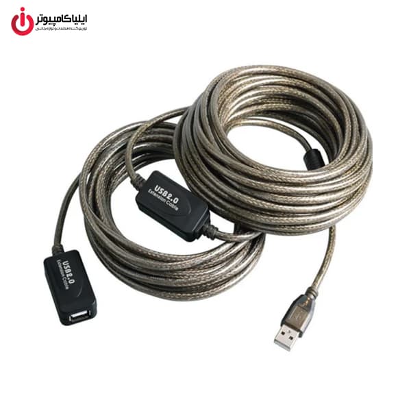 کابل افزایش طول USB 2.0 اکتیو دی‌نت مدل D-NET DT-461 به طول 20 متر