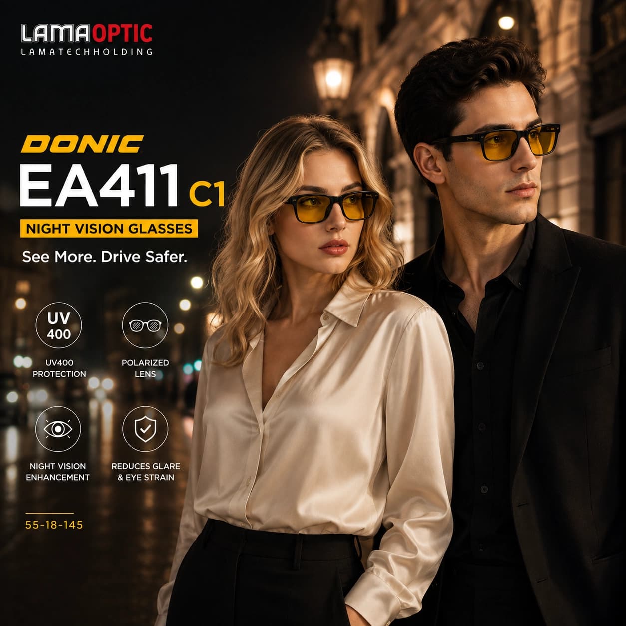 عینک دید در شب DONIC مدل EA411 C1 — تصویر ۳