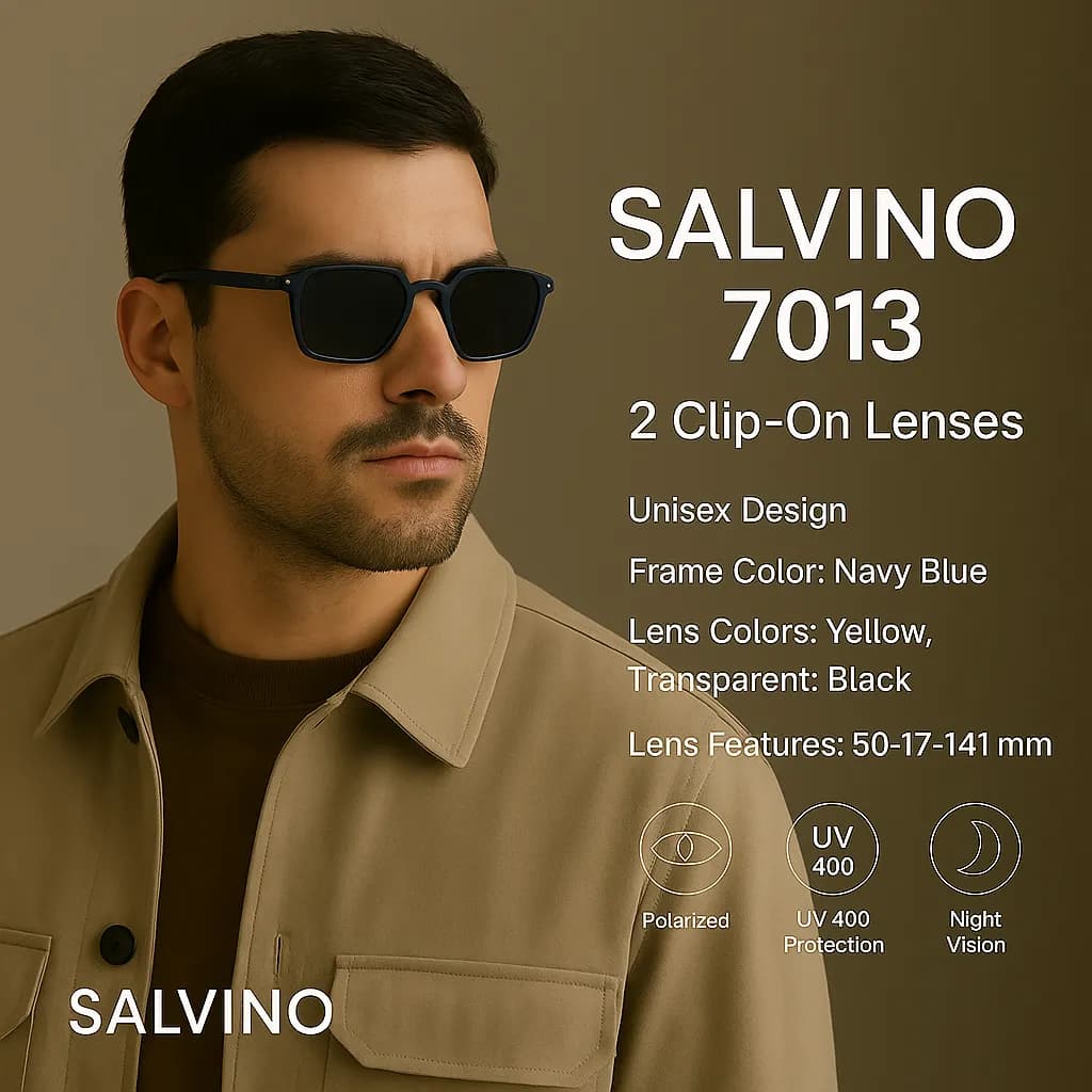 عینک طبی کاوردار Salvino مدل 7013 — تصویر ۱۲