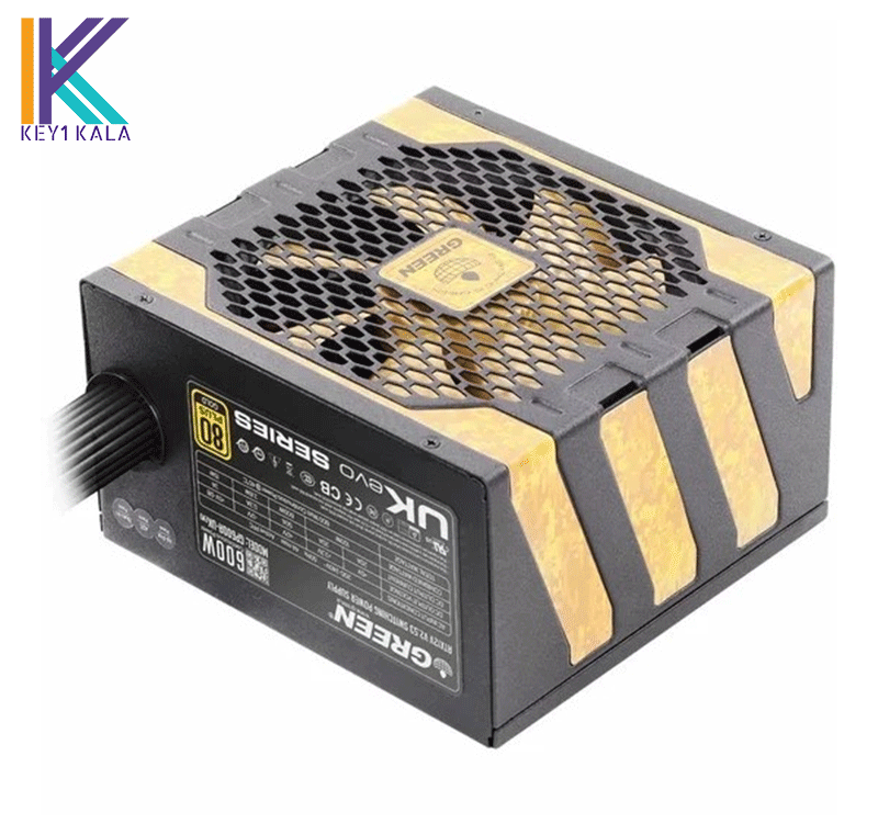 منبع تغذیه کامپیوتر گرین مدل GP600A-UK EVO 80 PLUS — تصویر ۵