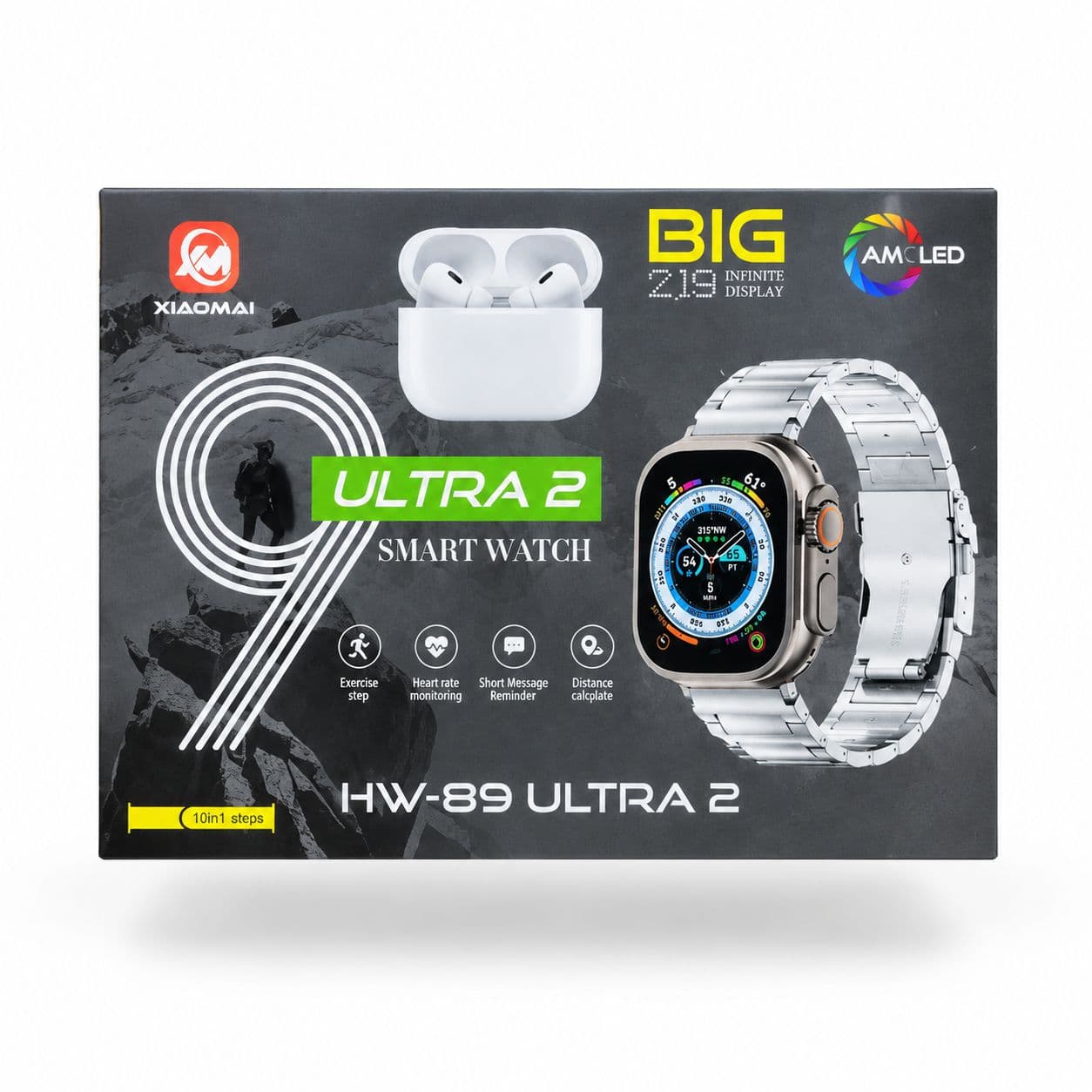 پک ساعت هوشمند الترا و ایرپاد پرو با 7 بند متنوع مدل HW-89 ULTRA2 — تصویر ۷