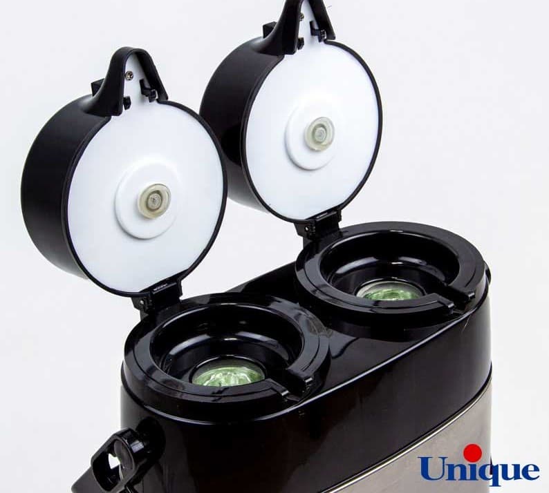 فلاسک دوقلو 1+1 لیتر استیل درب پمپی یونیک کد UN-9040 — تصویر ۱۱