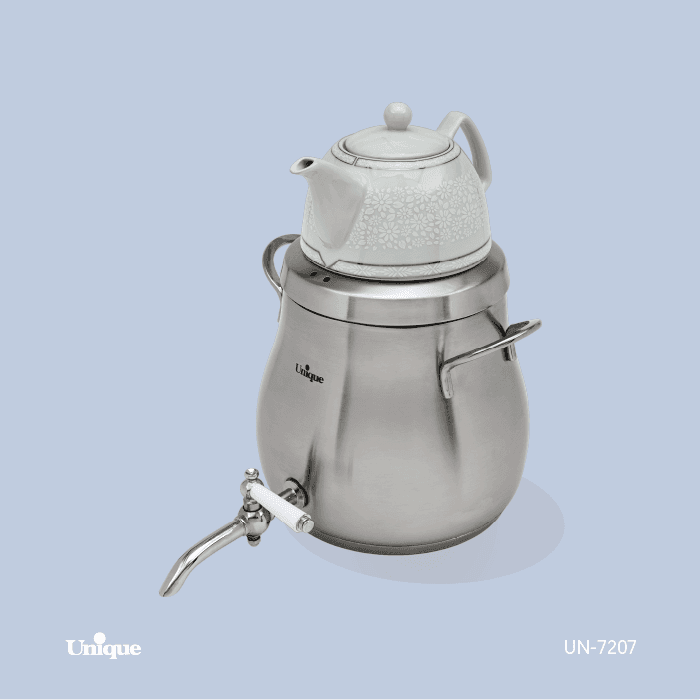 کتری قوری یونیک 5/5 لیتر استیل شیردار کد UN-7207