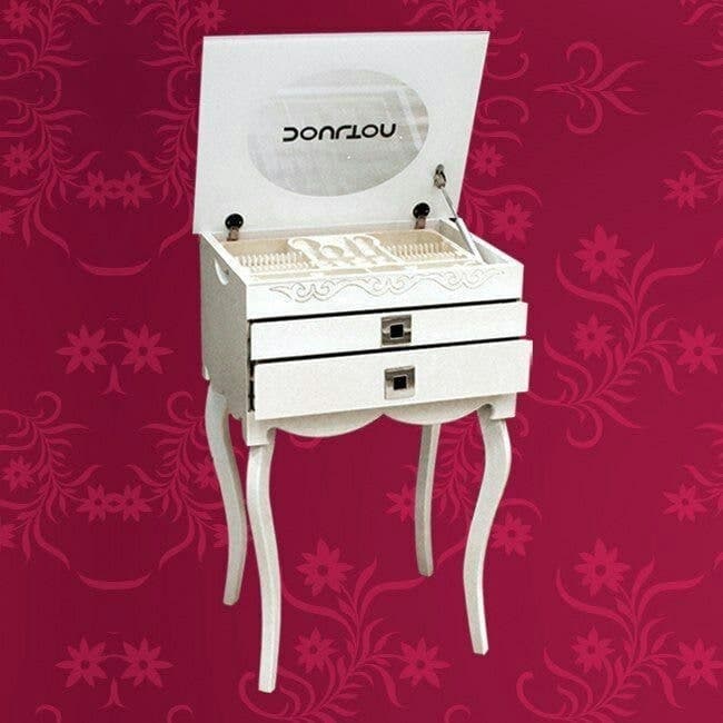 کنسول قاشق چنگال پایه دار چوبی سفید کد Box5505