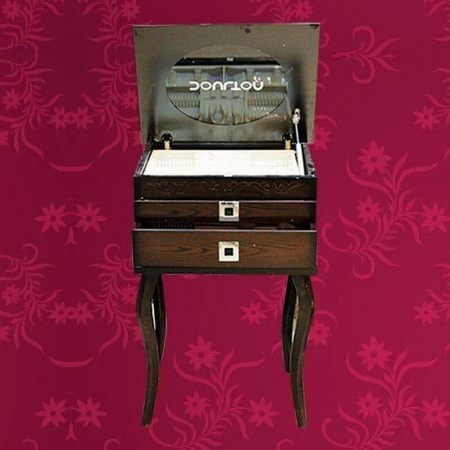 کنسول قاشق چنگال پایه دار چوبی قهوه ای کد Box5504