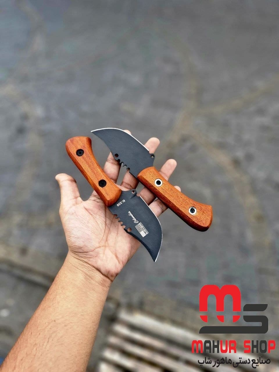 تیزی k320 چوبی همراه با غلاف