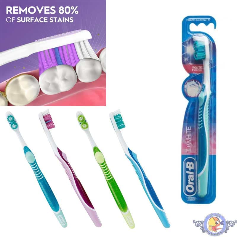 مسواک اورال-بی 3D White مدل White Fresh برس مدیوم – ساخت ایرلند — تصویر ۱۰