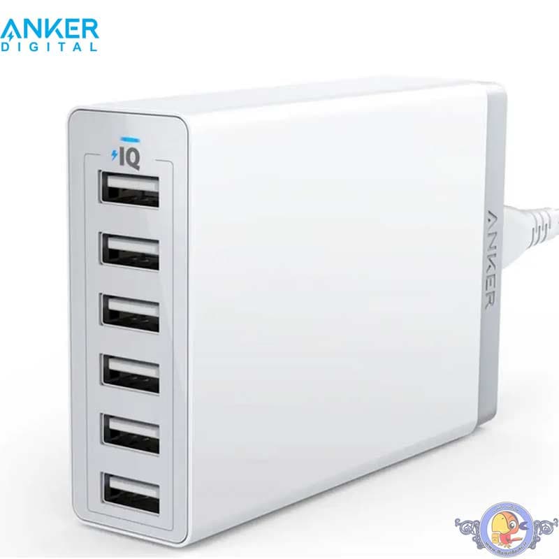 شارژر رومیزی انکر مدل Anker A2123 با 6 پورت و توان 60W — تصویر ۱۱