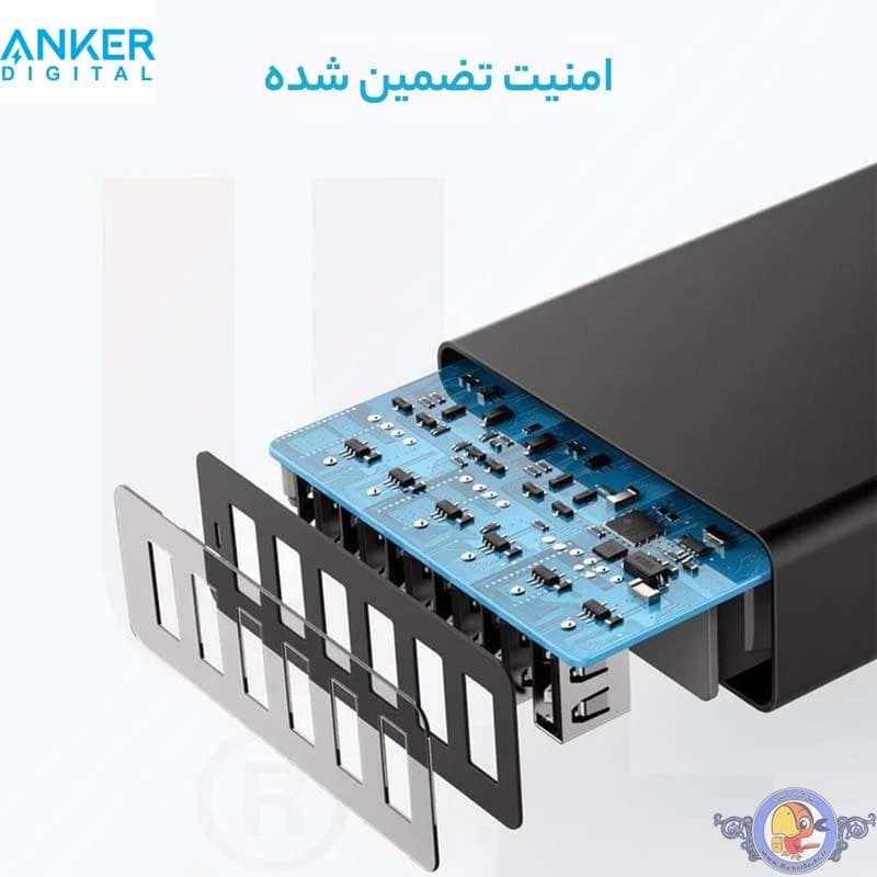 شارژر رومیزی انکر مدل Anker A2123 با 6 پورت و توان 60W — تصویر ۷