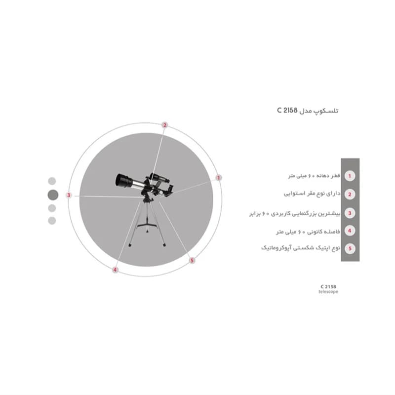 تلسکوپ زوم C2158 HD 60x — تصویر ۸
