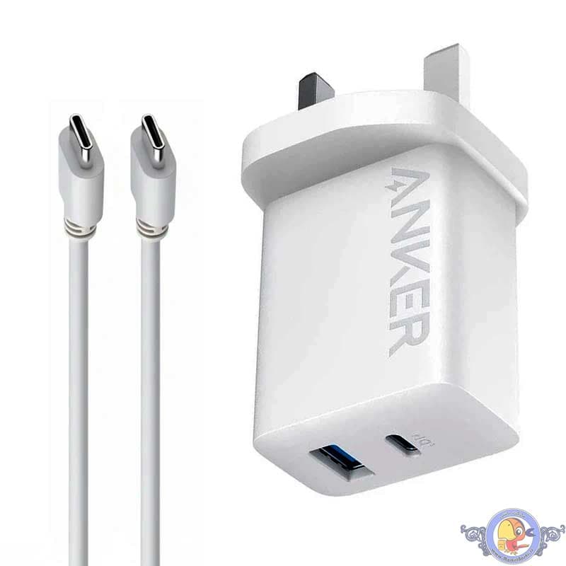 شارژر دیواری 20 وات انکر مدل B2348 به همراه کابل USB-C – سه پین