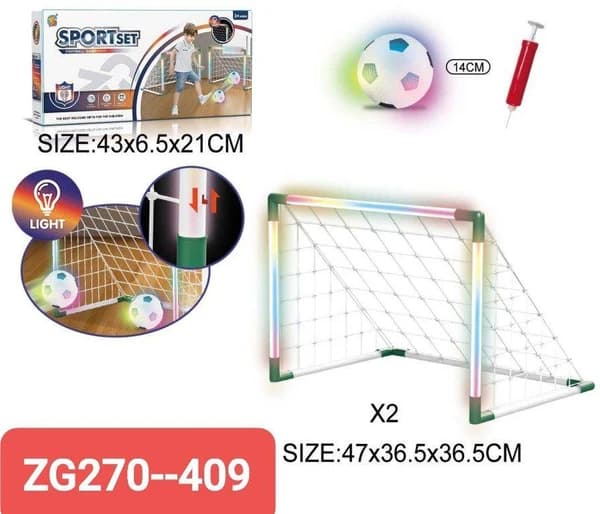 ست دروازه توپ و فوتبال چراغدار ZG270_409