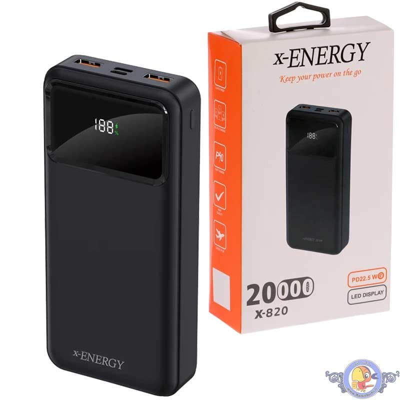 پاوربانک ایکس انرژی مدل X-820 22.5W ظرفیت 20000