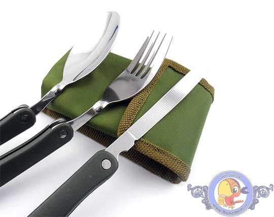 ست قاشق، چنگال و کارد تاشو مسافرتی