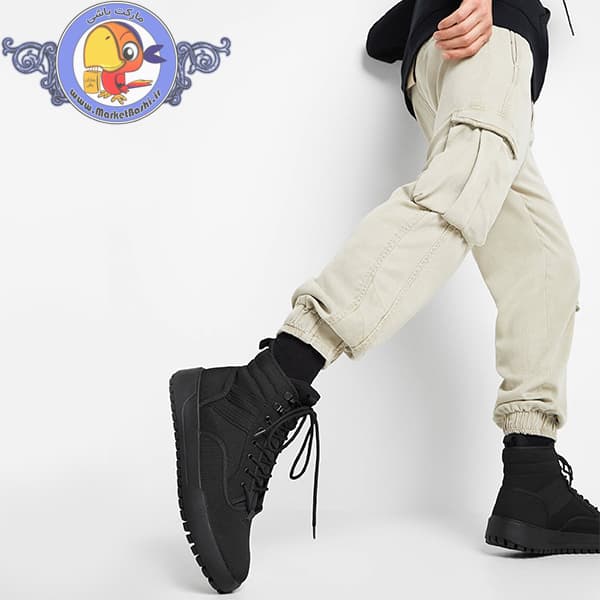 اسنیکرز زارا ZARA BLACK FABRIC HIGH-TOP TREKKING SNEAKERS — تصویر ۱۰