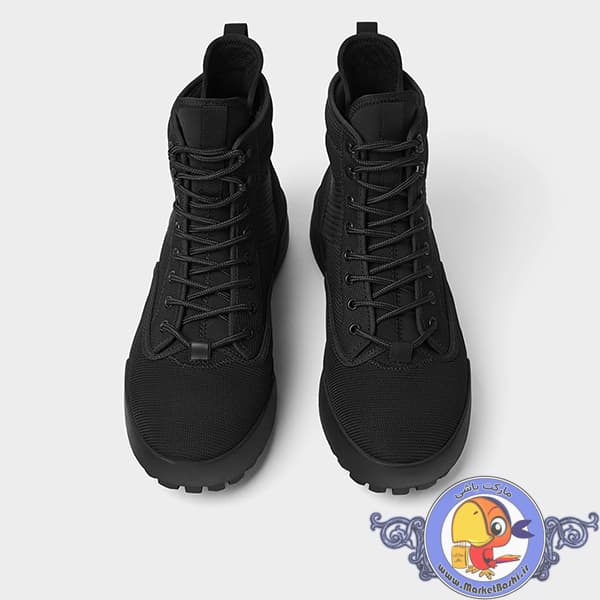 اسنیکرز زارا ZARA BLACK FABRIC HIGH-TOP TREKKING SNEAKERS — تصویر ۸