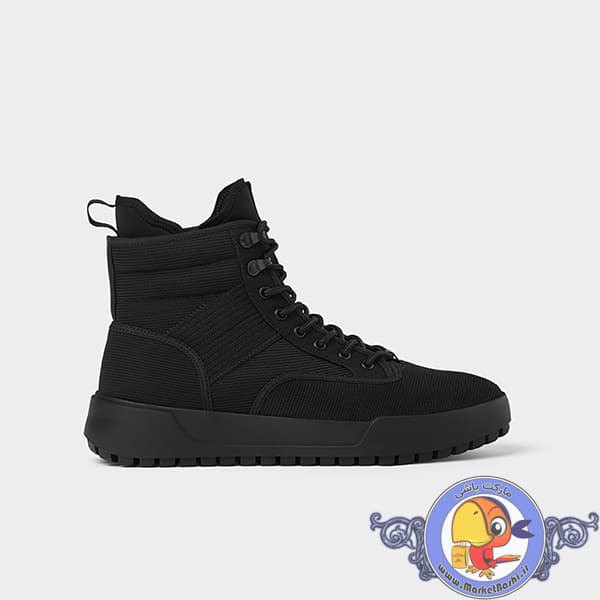 اسنیکرز زارا ZARA BLACK FABRIC HIGH-TOP TREKKING SNEAKERS — تصویر ۵
