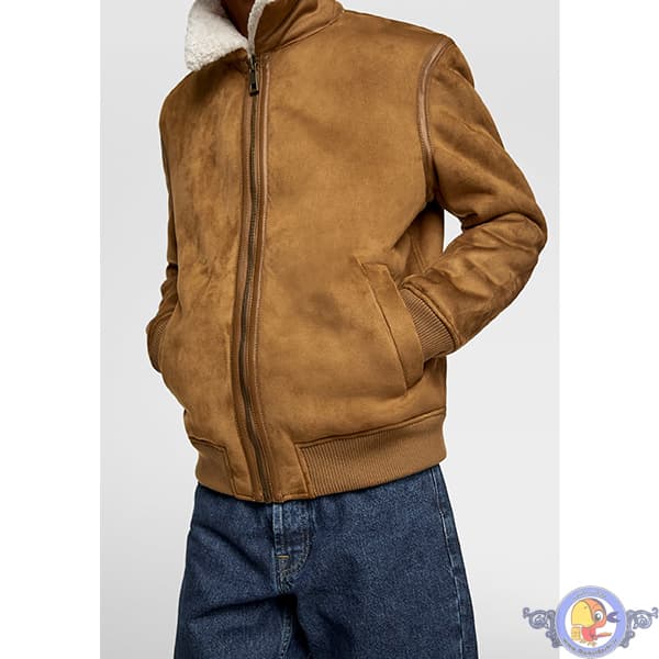 کاپشن زارا ZARA DOUBLE-FACED BOMBER JACKET — تصویر ۴
