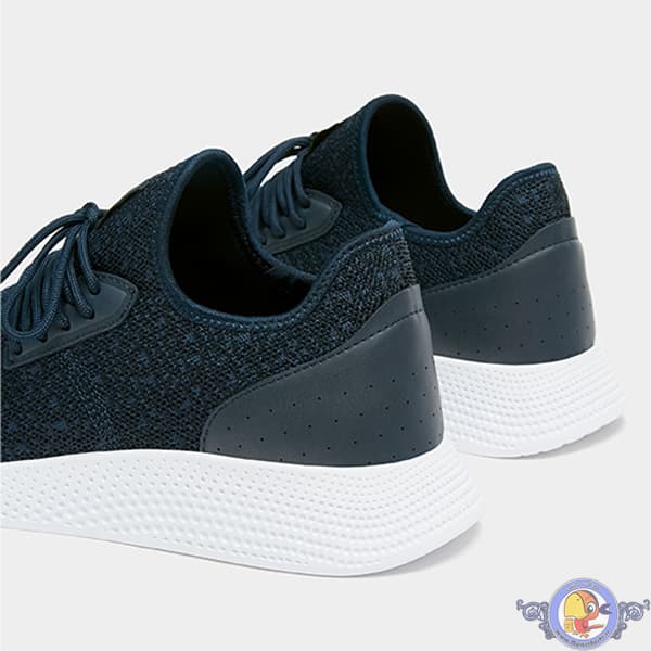کفش مردانه PULL&amp;BEAR Blue sock-style trainers — تصویر ۷