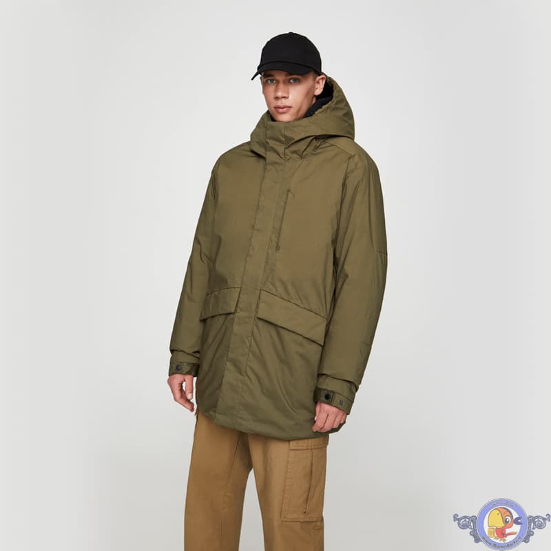 کاپشن ضد آب کلاه دار PULL&BEAR — تصویر ۸