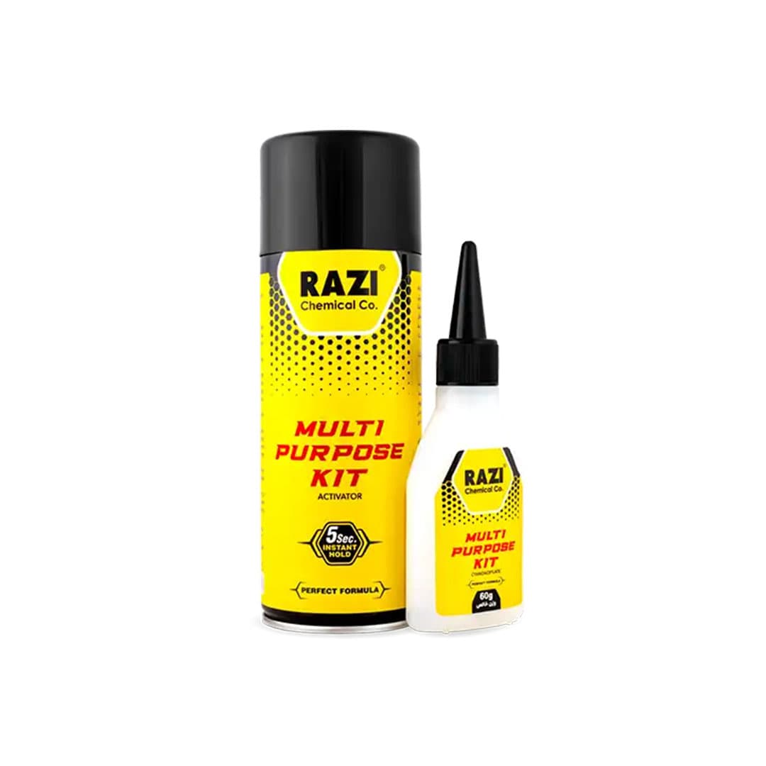 چسب ۱۲۳ رازی مدل Multi Purpose Kit با اسپری فعال‌کننده ۴۰۰ میلی‌لیتری